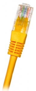 Cat5E UTP RJ45 0.25m YELLOW Patch Cable