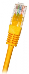 CAT5E UTP RJ45 0.25m YELLOW Patch Cable CAT5E-kaapelit