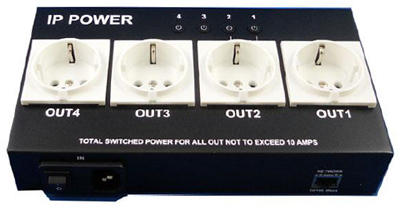 AVIOSYS IP Power 9255 4x Outlet LAN Power Socket over IP Verkkovirran hallinta