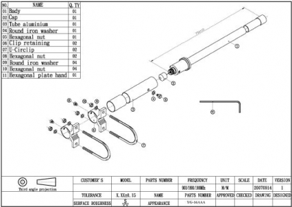 3G/GSM 7dBi Omni antenna 900/2100M N Female 3G/4G-antennit