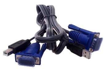 DTECH KVM Cable 1.5m USB/VGA KVM-kytkimet ja -kaapelit