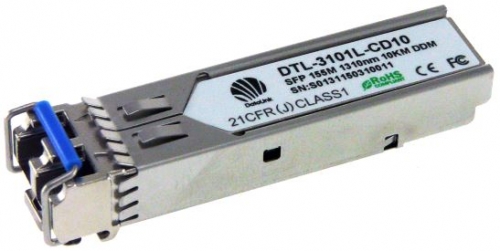 SFP 100Base-FX SM 10km, 1310nm Singlemode, 155M, LC, DDM SFP-modulit 100BaseFX