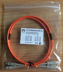 SC/SC/MM 62.5/125 OM1 1m Duplex-kuitukaapeli LSZH UPC/UPC