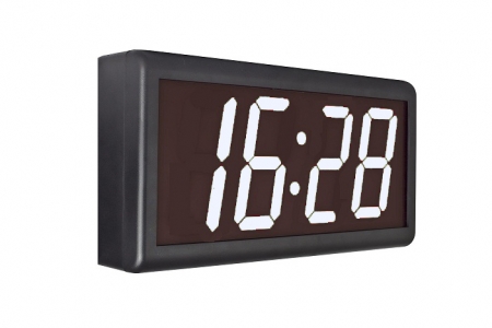 "NTP-clock 4-digit, white LED 4"" Double Ethernet/PoE 802.3af" NTP-kellot ja -se