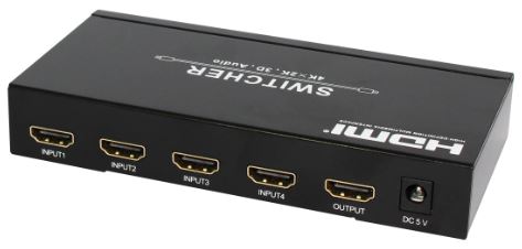 HDMI 1.4 switch 4x1, IR, PIP, 4k Ext. Audio support HDMI-matriisikytkimet/kytkim