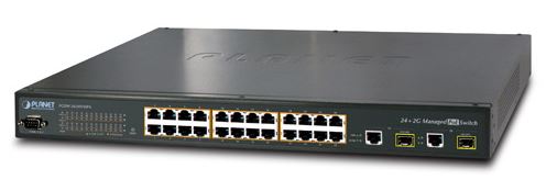 "24x10/100 (24x PoE)+2xGb 380W IEEE802.3af SNMP 19""" PoE-kytkimet