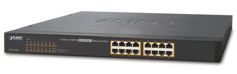 "16x10/100 (16x PoE) Switch 125W IEEE802.3af 19"""