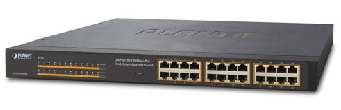 "24x10/100 (24x PoE) Switch 125W IEEE802.3af Web-smart 19""" PoE-kytkimet