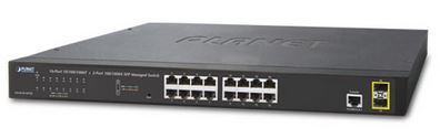 16x10/100/1000 + 2xSFP Switch Web-smart/SNMP