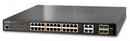 "24xGiga (24x PoE+)+4xGb 220W IEEE802.3af SNMP/Web 19""" PoE-kytkimet