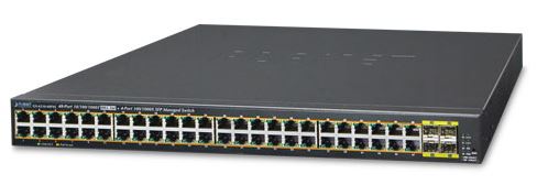 48xGiga (48x PoE+) + 4x100/1000 SFP 440W IEEE802.3at SNMP 19"