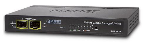 8x10/100/1000 Switch + 2x 100/1000 SFP SNMP/Web-smart, PoE PD/PSU Kytkimet halli