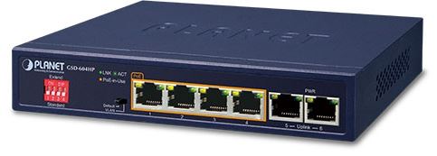 6x10/100/1000 (4x PoE+) 2x Gb Switch 55W IEEE802.3af/at