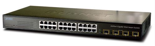 24x10/100/1000 + 4xSFP Switch Web-smart/SNMP Kytkimet hallittavat