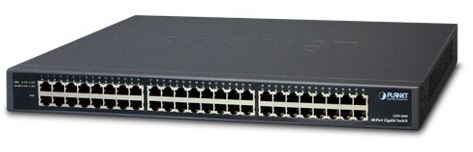 48x 10/100/1000BaseT Switch 19" Ethernet Unmanaged, fanless