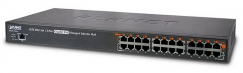 High PoE 12-port Hub 350W IEEE802.3at