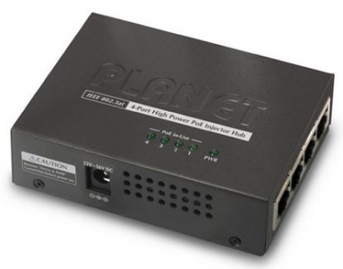 PoE+ 4-port Hub 120W IEEE802.3at/802.3af PoE-hubit