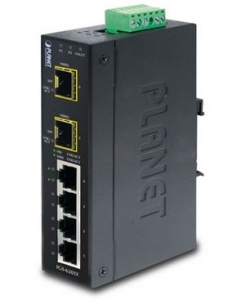 4x 10/100/1000 + 2xSFP -40...+75C Industrial Switch, IP30 Teollisuus-Ethernet