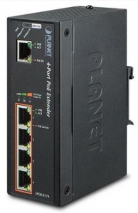 Industrial 4-port PoE Hub IEEE802.3at Ultra Power 60W -40C...+75C Industrial PoE