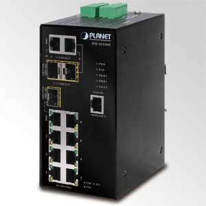 7x10/100+3xSFP/TP, -40...+75C Industrial Switch SNMP, IP30 Teollisuus-Ethernet
