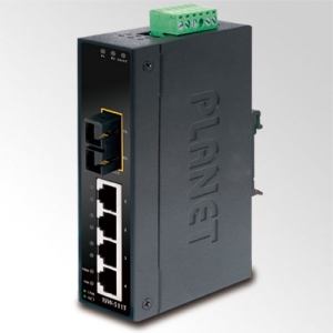 4x10/100+100BaseFX SM Industrial Switch, IP30 -40...+75C Teollisuus-Ethernet
