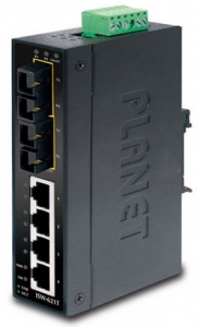 4x10/100+2x100BaseFX MM Industrial switch, IP30 -40...+75C Teollisuus-Ethernet