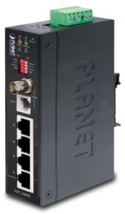 VDSL2 Converter 100Mbit/s RJ-11/BNC+ 4x10/100 Industrial