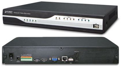 Network Video Recorder 9-cams HDMI/VGA, DIDO, 2x USB, ONVIF IP-kameratallentimet