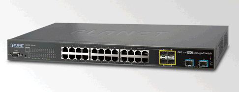 24x10/100/1000 + 4xSFP + 4xSFP+ 10G IPv6 10 Gigabit kytkimet