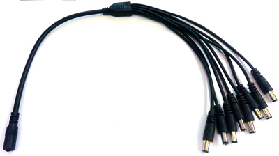 SECTEC 30cm DC Cable 1-to-8 CCTV-kaapelointi ja virransy