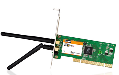 WLAN N 300M Adapter PCI 2T2R, detachable antennas WLAN-sovittimet