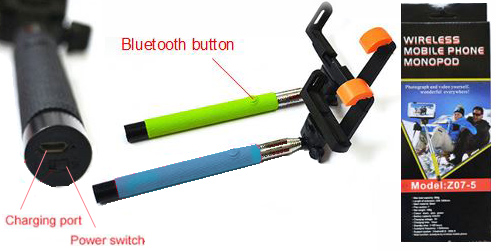 THT-031+ Bluetooth Selfie Stick, vihre