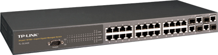 24x 10/100 + 4G Switch SNMP/SSH-management TPLINK-TL-SL5428